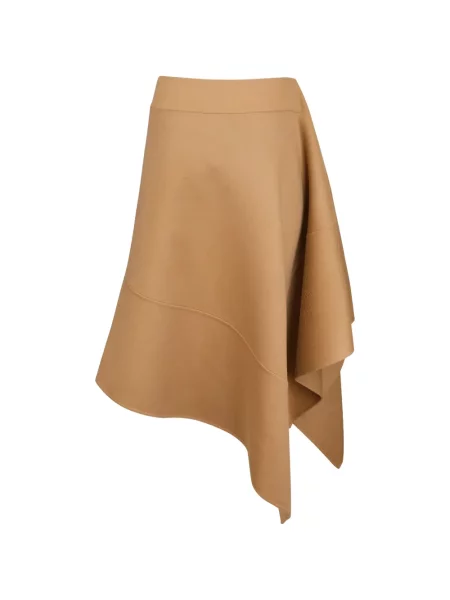 Fustă midi Michael Kors Collection asimetrică maro