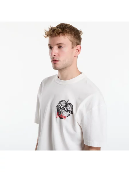 Тениска AllSaints Reflect Ss Crew Chalk White M бяло