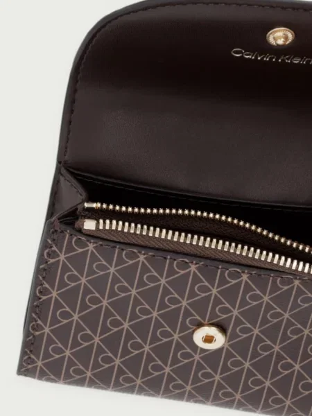Calvin Klein portfel z imitacji skóry brązowy