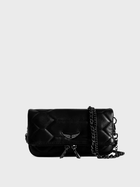 Шкіряний клатч Zadig&voltaire чорний
