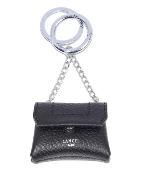 Кожено колие Lancel черно