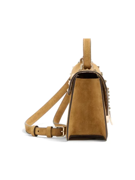 Torebka crossbody Valentino Garavani zamszowa brązowa