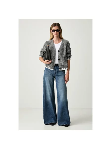 Joop! jeansy wide leg niebieskie