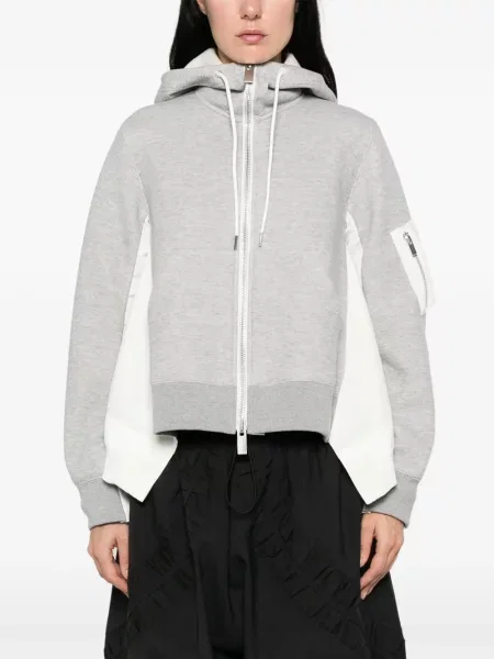 Bluza z kapturem Sacai szara