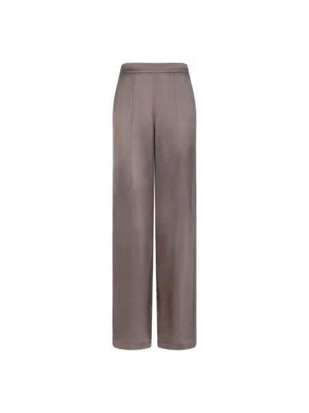 Satynowe spodnie Emporio Armani szare