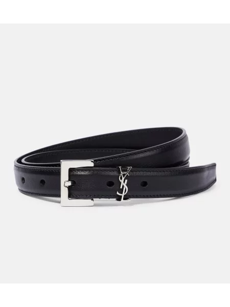 Curea Saint Laurent din piele negru