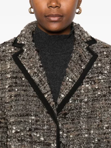 Palton Giambattista Valli din tweed gri
