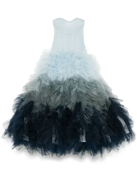 Rochie Ana Radu din tul cu gradient albastru