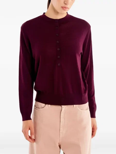 Sweter Vicolo z okrągłym dekoltem czerwony
