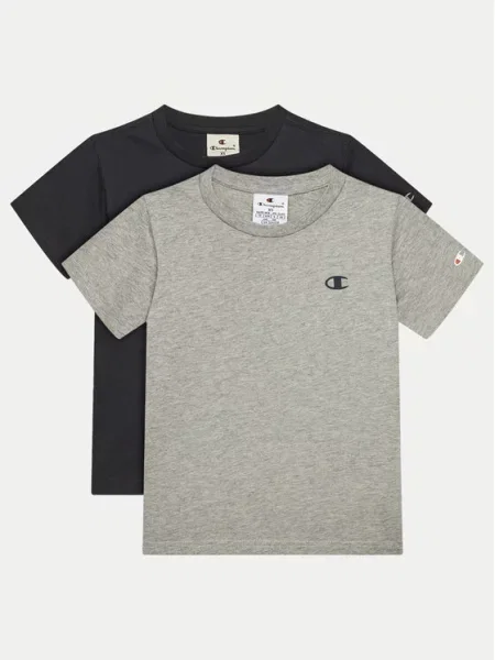 Champion Authentic Athletic Apparel Majica svetlo siva / ognjeno rdeča / črna bela