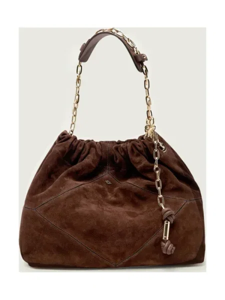 Ba&sh Geantă pe umăr JUNE | piele întoarsă maro