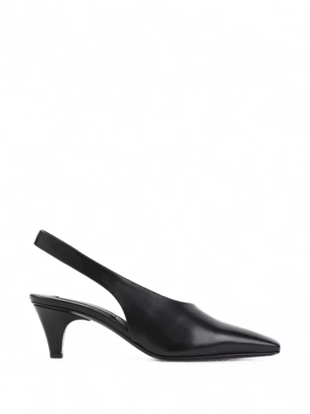 Pantofi cu toc Giorgio Armani slingback negru