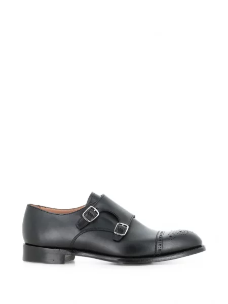 Brogues Cheaney cu bretele negru