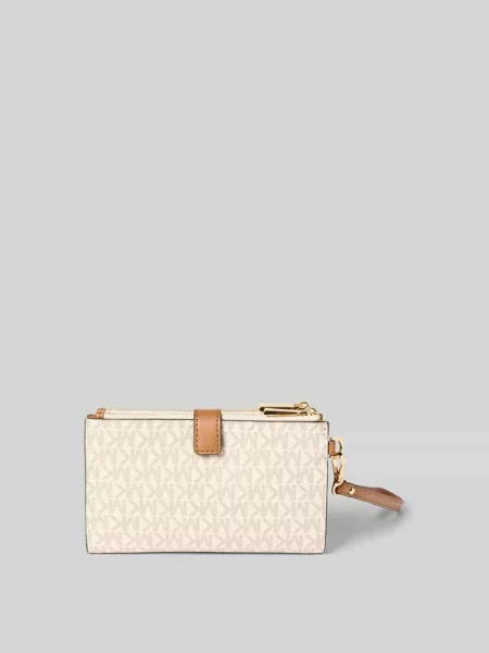 Portfel Michael Michael Kors biznesowy z logo biały