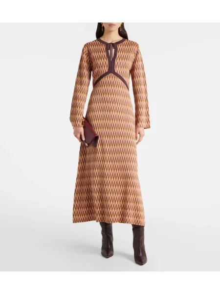 Rochie midi Rixo din jacard până la genunchi de costum