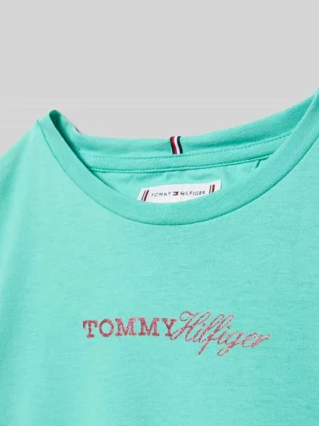 Męski t-shirt o kroju regular fit z mieszanki bawełny Tommy Hilfiger Teens