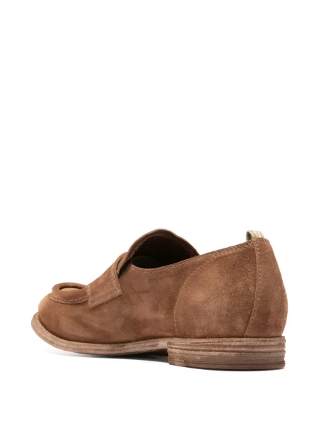 Pantofi loafer Officine Creative din piele de căprioară maro