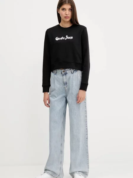 Guess Jeans μπλούζα μαύρο