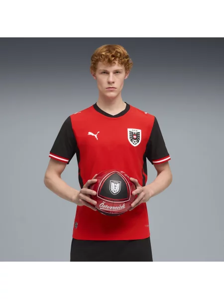 PUMA autentyczna koszulka domowa reprezentacji Austrii Akcesoria S czerwony