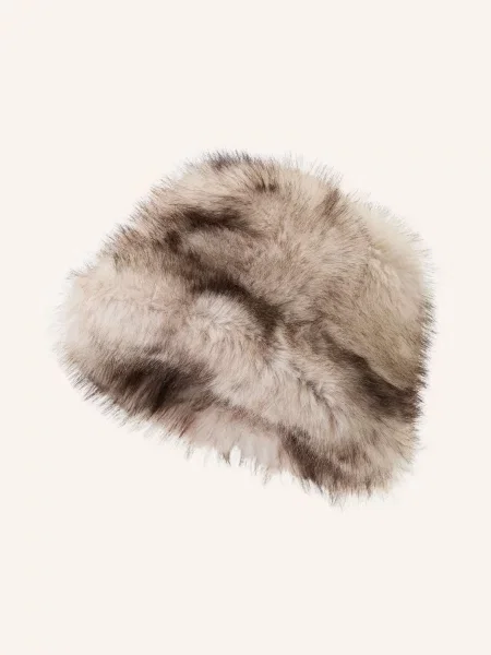 Apparis Klobouček Typu Bucket Hat Gilly Z Umělé Kožešiny / tmavě šedá béžová