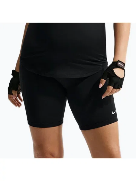 Шорти Nike One Maternity High-Waisted 8" black/white білі