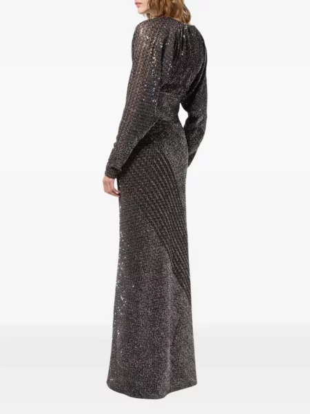 Lung rochie Missoni cu paiete gri