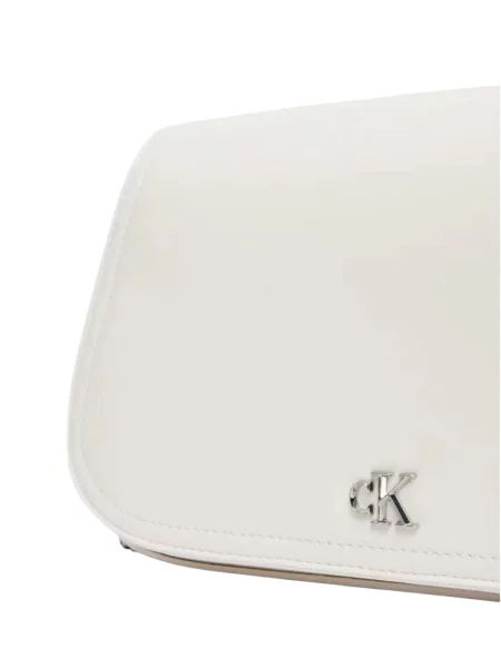 Calvin Klein geantă crossbody pentru femei cu imitație de piele alb