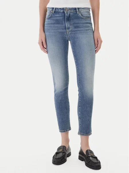 Skinny jeansy skinny Pinko niebieskie