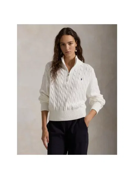 Sweter o kroju regular fit z imitacji dzianiny Polo Ralph Lauren biały