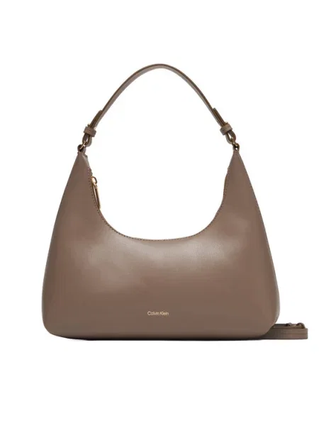 Torbica Calvin Klein Foil Logo Conv Shoulder Bag bež