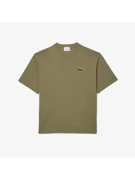 Lacoste Luźny Krój Koszulki Bawełnianej zielona