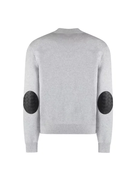 Sweter Bottega Veneta skórzany szary