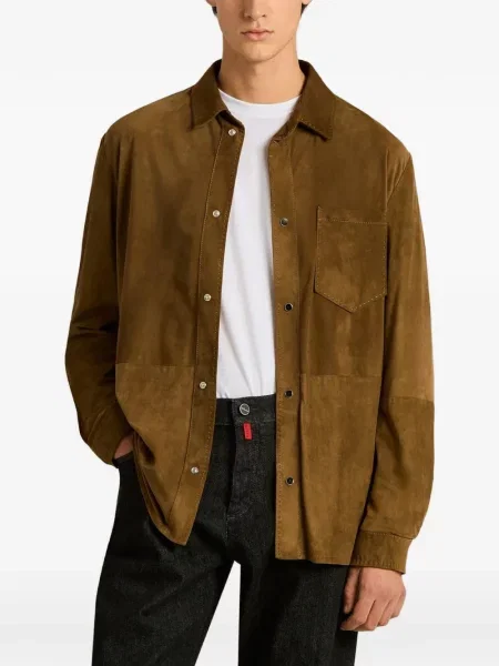 Geanta de piele Kiton maro