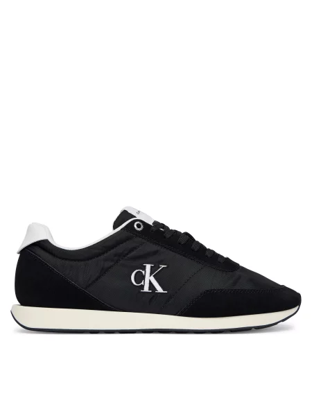 Pánske topánky Calvin Klein Retro Runner Essential MIX MAT black/bright white čierna
