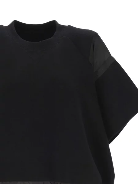 Top Sacai tricotate negru