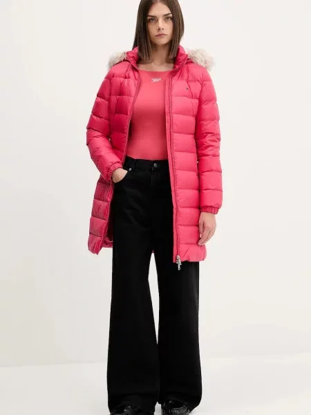 Tommy Jeans Geacă din puf Essential roz