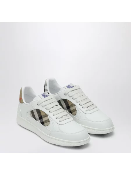 Sneakersy Burberry skórzane białe