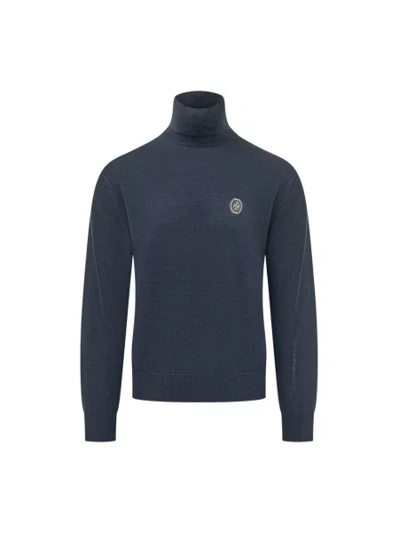 Sweter z golfem Drole De Monsieur niebieski