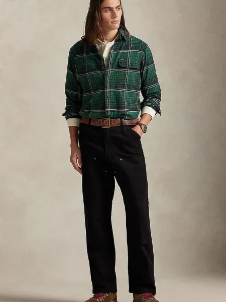 Košile Polo Ralph Lauren regular s klasickým límcem zelená
