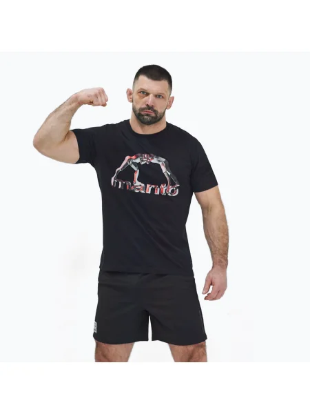 MANTO Метална тениска черно