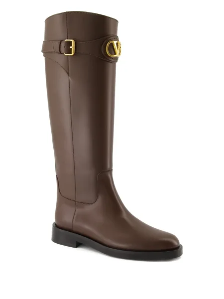 Botine Valentino Garavani cu cataramă maro