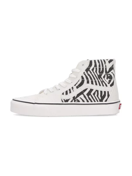 Sneakersy Vans sznurowane koronkowe w zebrę białe
