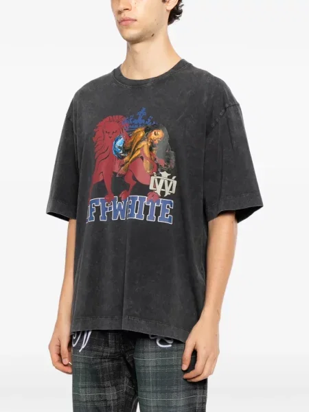 Scurt tricou Off-white alb