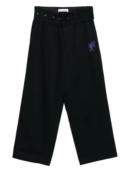Pantaloni Facetasm cu broderie albastru