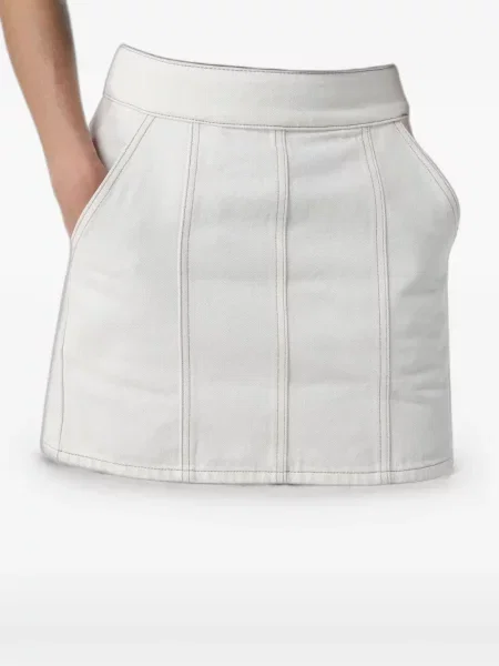 Fustă din denim Armani Exchange alb