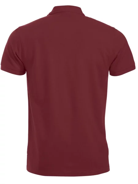 Clique Polo Manhattan z mieszanki i bawełny burgundy czerwona
