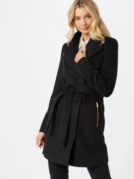 VERO MODA Palton de primăvară-toamnă negru