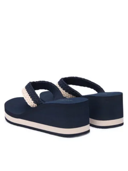 Tommy Hilfiger Japonke Th Wedge Crochet Summer Sandal Mornarsko modra