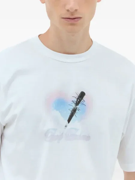 Tricou Ice & Techno cu imagine alb