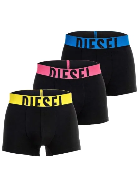 DIESEL Boxerky Damien modrá / žlutá / pink černá